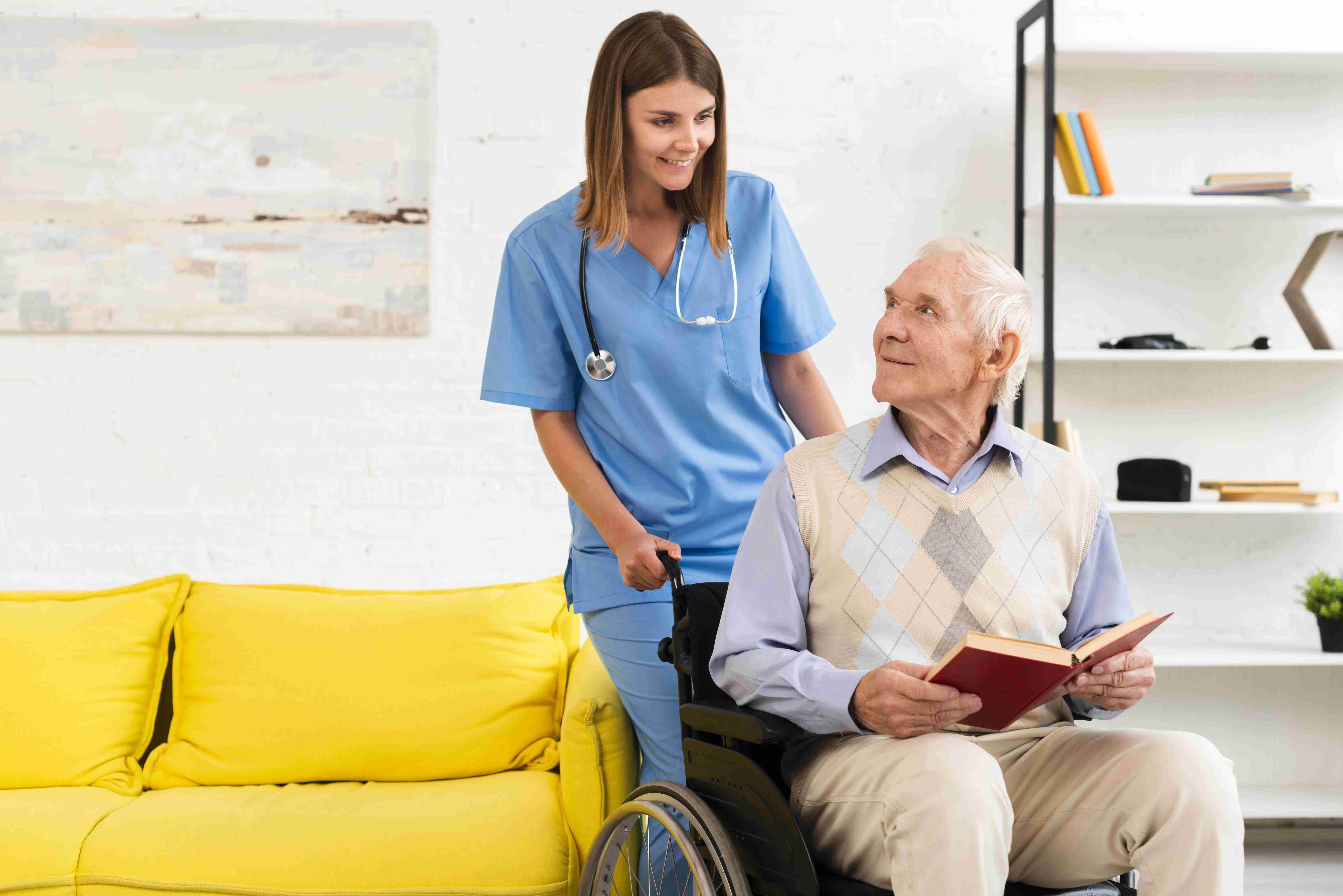 Image of a nurse with an elderly patient